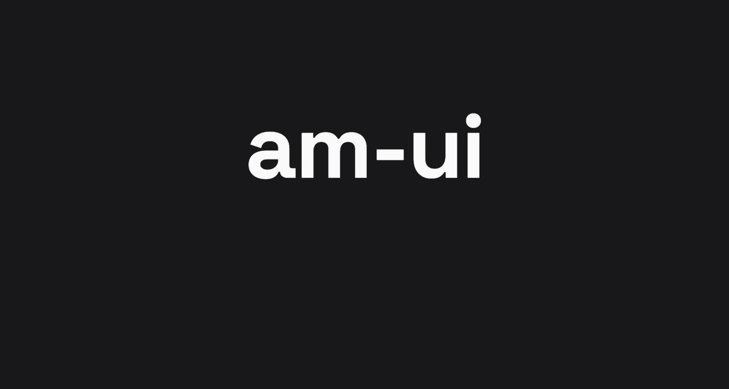 Image representation of am-ui Component Library project