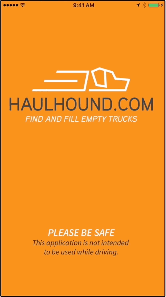 Log-in gif example image for HaulHound