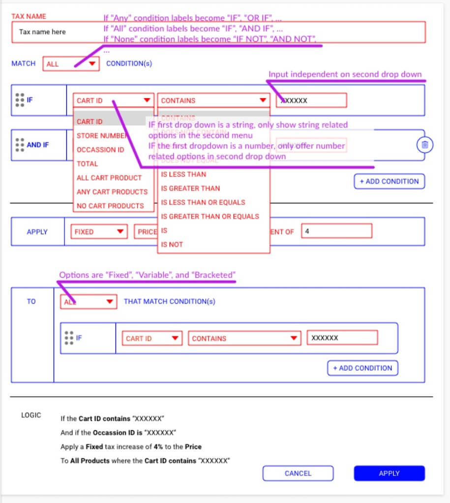  example image for Logic Tax Tool